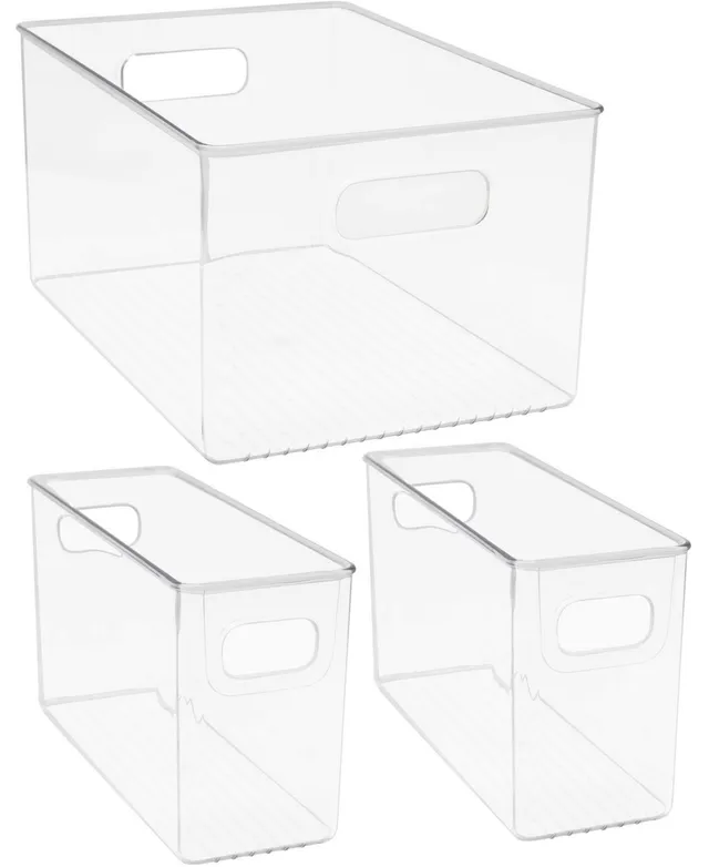 Sorbus 2-Piece Plastic Organizer Storage Bins with Dividers Set