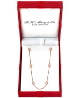 Effy Diamond Bezel 20" Statement Necklace (1 ct. t.w.) in 14k White, Yellow or Rose Gold