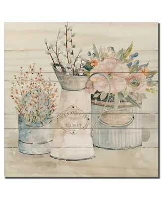 Courtside Market Shiplap Flower Market 12x12 Board Art