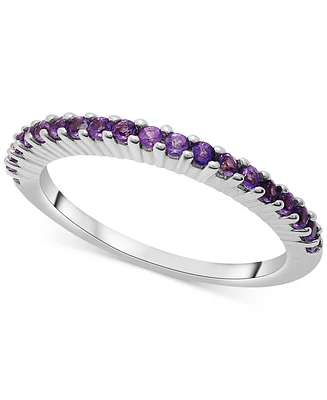 Gemstone Stack Ring Sterling Silver (Available Pink Sapphire and Blue Topaz)