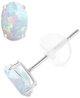 Lab-Created Opal Stud Earrings (3/8 ct. t.w.) Sterling Silver