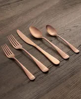 Cambridge Silversmiths Rhiannon Copper Satin 20-Piece Flatware Set, Service for 4