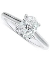 Portfolio by De Beers Forevermark Diamond Oval-Cut Cathedral Solitaire Engagement Ring (5/8 ct. t.w.) in 14k White Gold