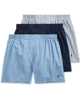 Polo Ralph Lauren Men's 3-Pack Big & Tall Woven Boxers