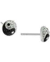 Giani Bernini Crystal Yin Yang Stud Earrings in Sterling Silver, Created for Macy's