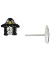 Giani Bernini Crystal Penguin Stud Earrings in Sterling Silver, Created for Macy's