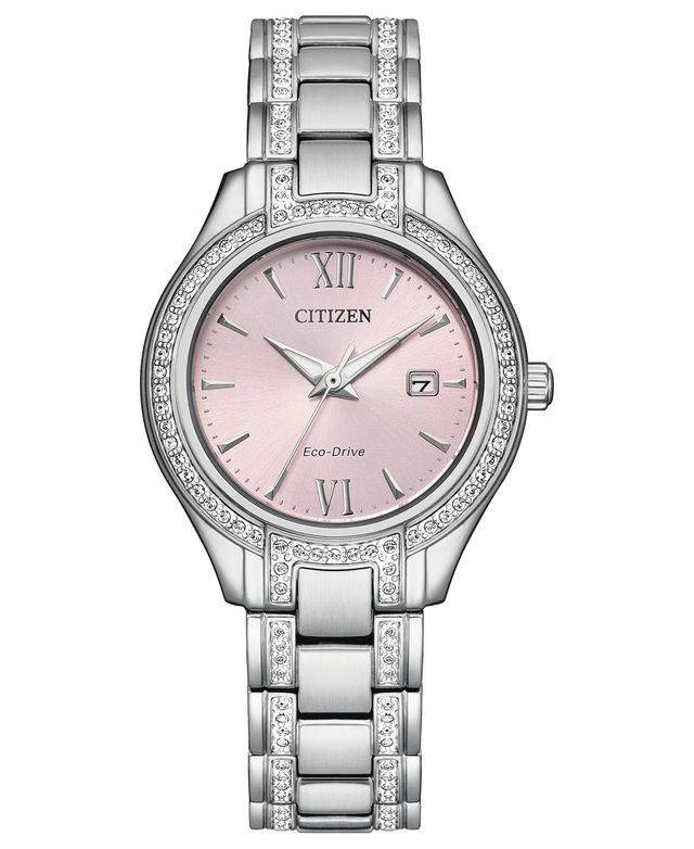 Citizen Eco-Drive Women's Silhouette Crystal Stainless Steel Bracelet Watch 30mm