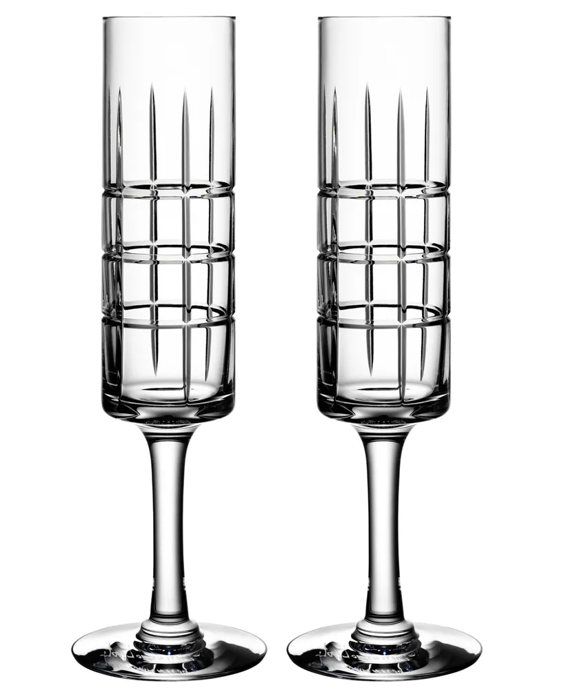 Orrefors Street Set of 2 Champagne Glasses