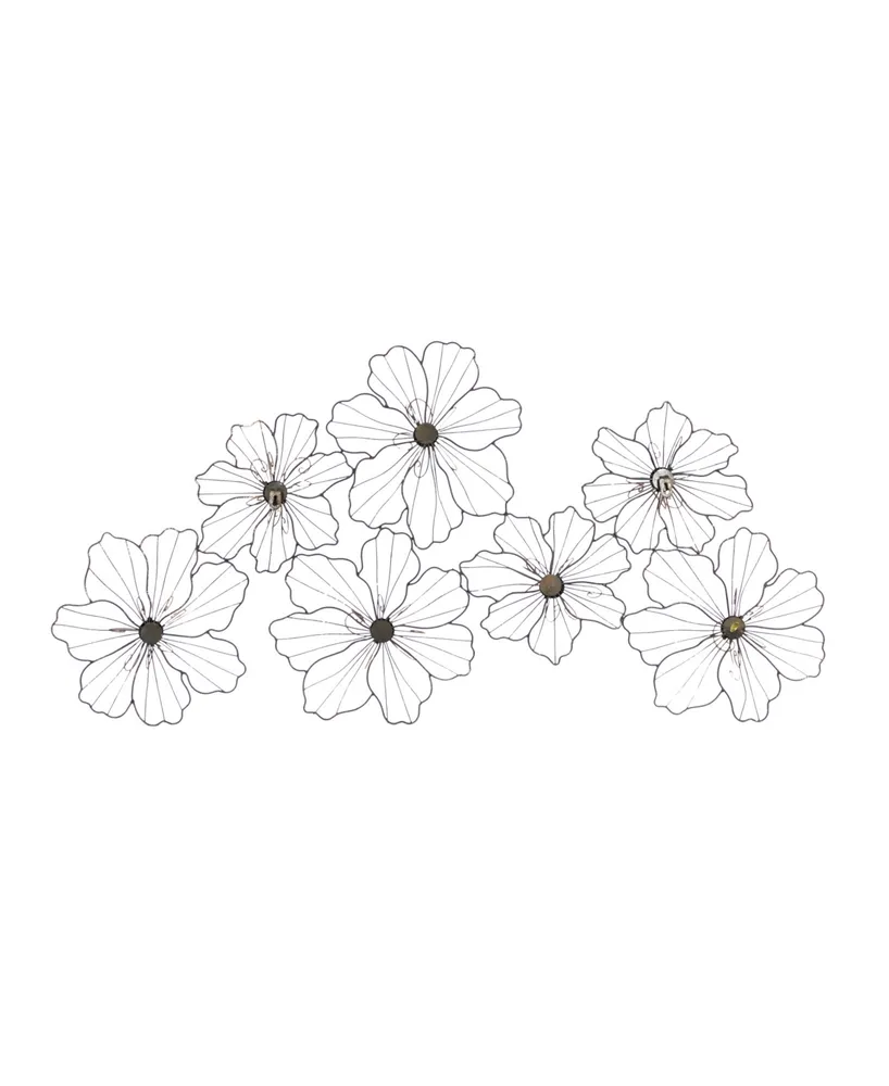 Modern Floral Wall Decor - Gold