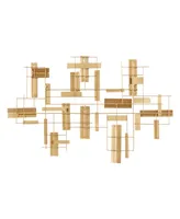 CosmoLiving by Cosmopolitan Contemporary Wall Decor - Gold