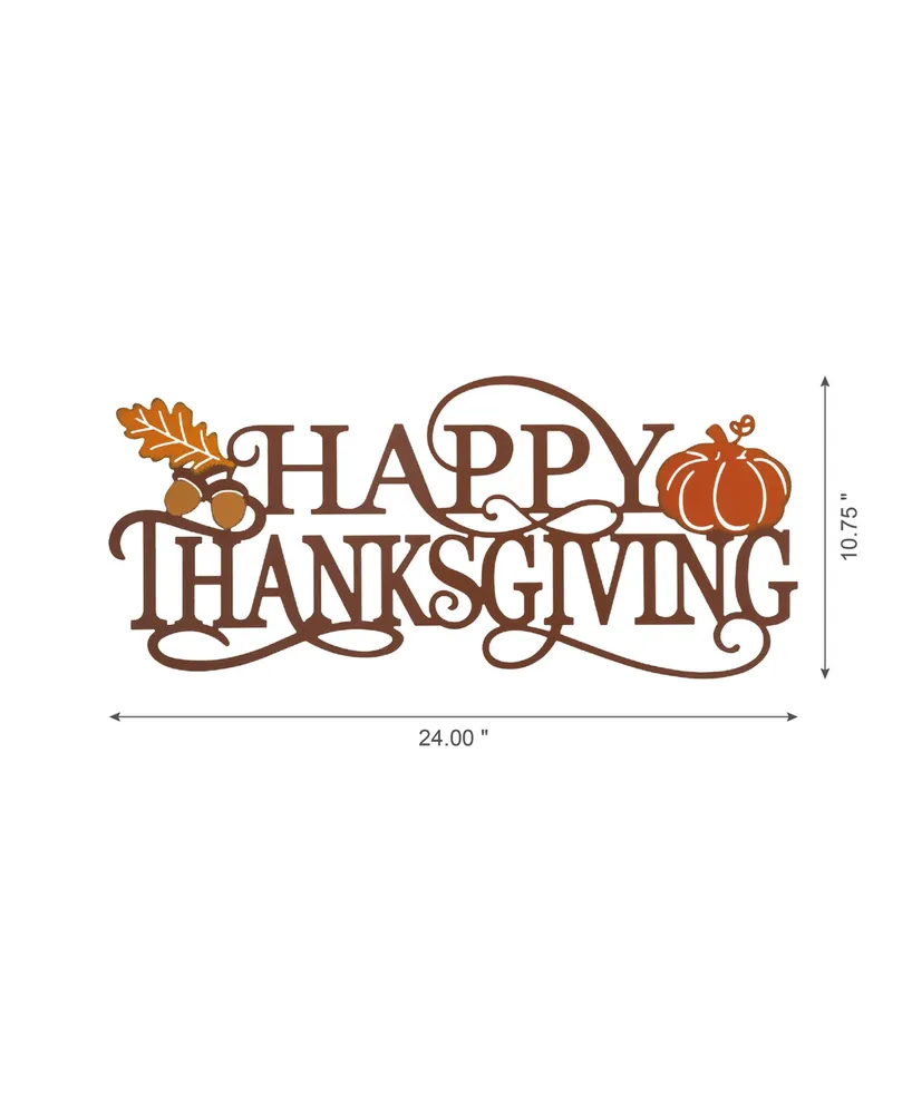 Glitzhome "Happy Thanksgiving" Wall Decor, 24"