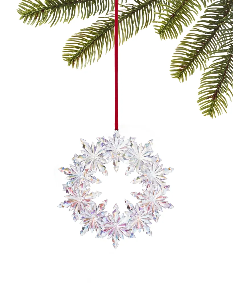 Holiday Lane Sugar Plum Snowflake Wreath Ornament, Exclusively at Macy's