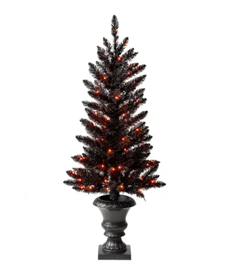 Glitzhome 4' Lighted Tips Porch Tree with 100 Led Lights