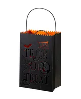 Glitzhome Halloween Metal Trick or Treat Bucket, Set of 2