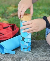 Grosche Venice Glass Water Bottle with Bamboo Lid and Protective Sleeve, 22.6 fl oz Capacity