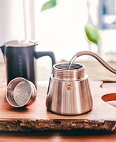 Grosche Milano Steel Stainless Stovetop Espresso Maker Moka Pot Cup 10 oz