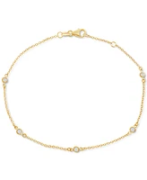 Diamond Bezel Chain Link Bracelet (1/6 ct. t.w.) in 14k White or Yellow Gold