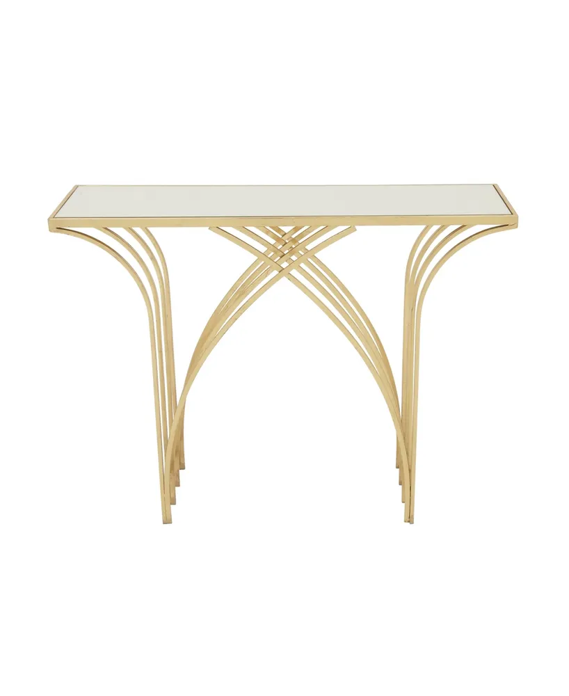 Modern Metal Console Table - Gold