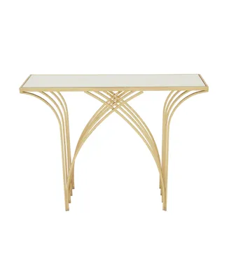 Modern Metal Console Table - Gold