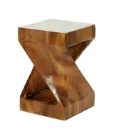 Saur Wood Contemporary Accent Table