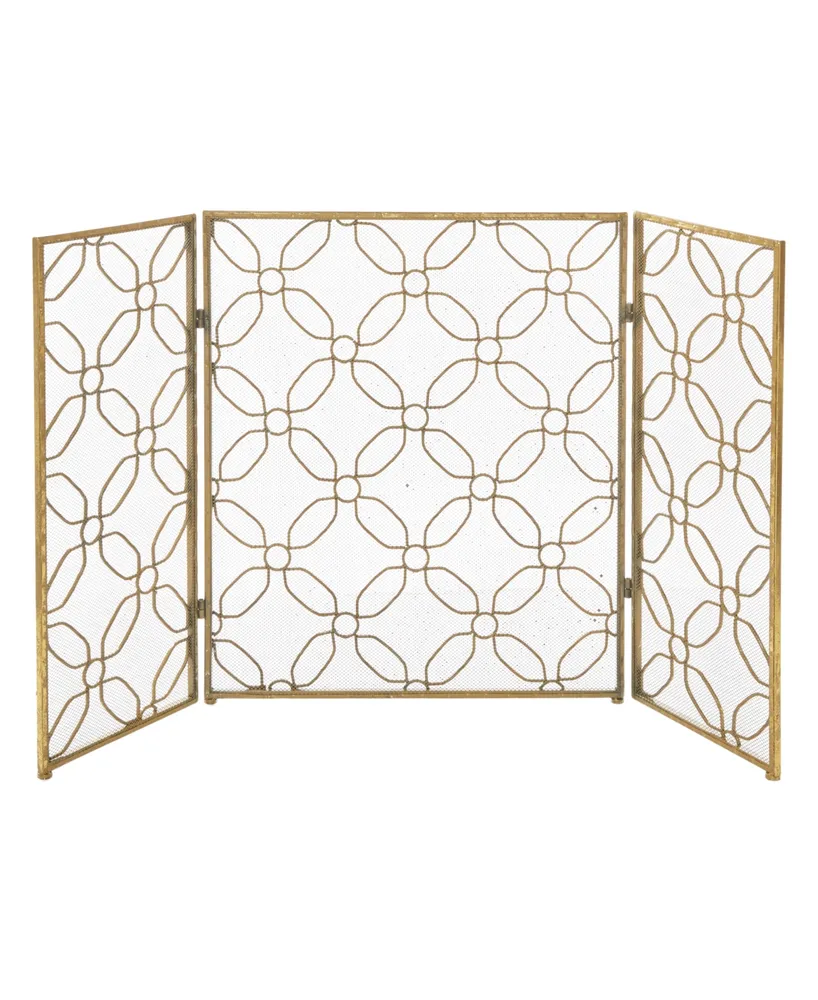 Contemporary Fireplace Screen - Gold