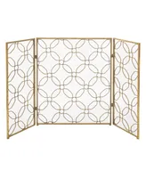 Contemporary Fireplace Screen - Gold