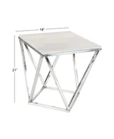 Modern Accent Table - Silver