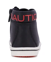 Nautica Toddler Boys Bowenswarf Casual Padded Collar High-top Sneaker