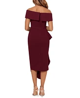 Betsy & Adam Off-The-Shoulder Ruffle Dress