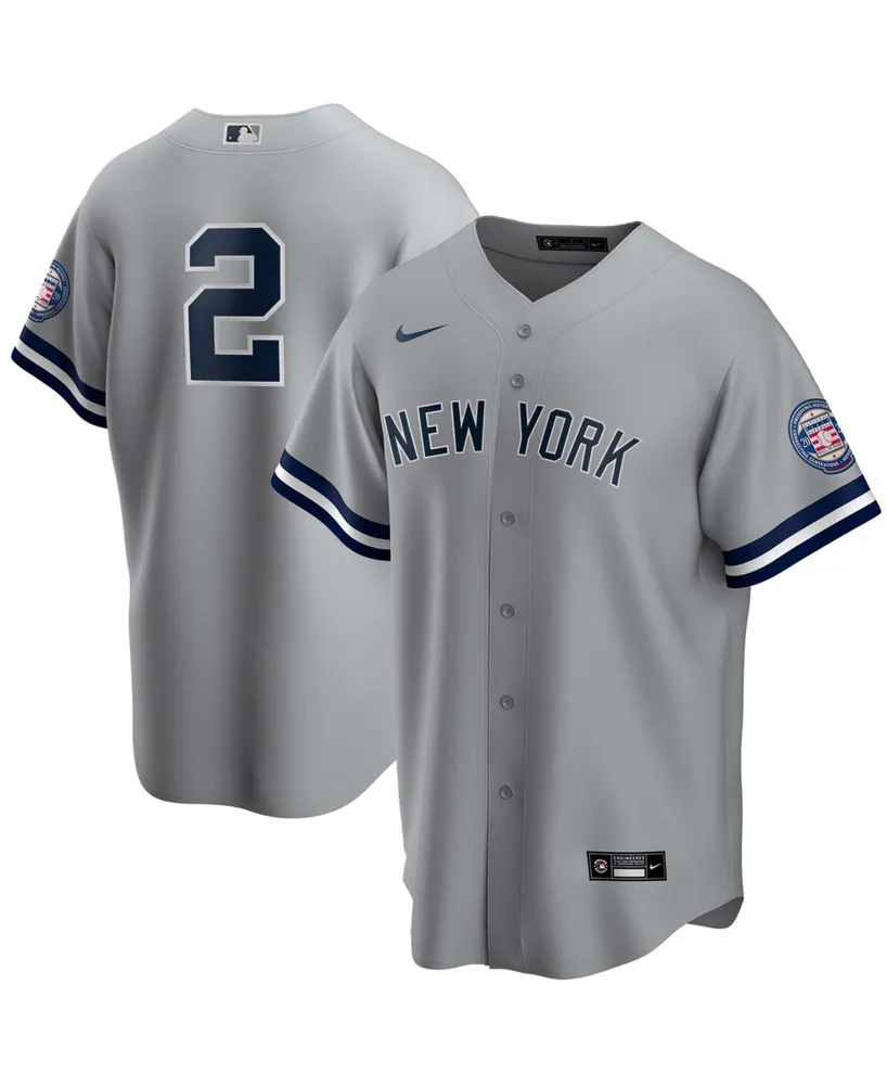 Men's Derek Jeter Gray New York Yankees 2020 Hall of Fame Induction Replica Jersey