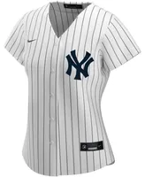 Women's Derek Jeter White and Navy New York Yankees Home Replica Player Jersey