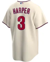 Men's Bryce Harper Cream Philadelphia Phillies Alternate Replica Player Name Jersey