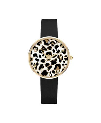 Adrienne Vittadini Women's Leather Strap Watch 34mm
