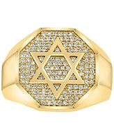 Effy Men's Diamond Star of David Ring (1/3 ct. t.w.) in 14k Gold