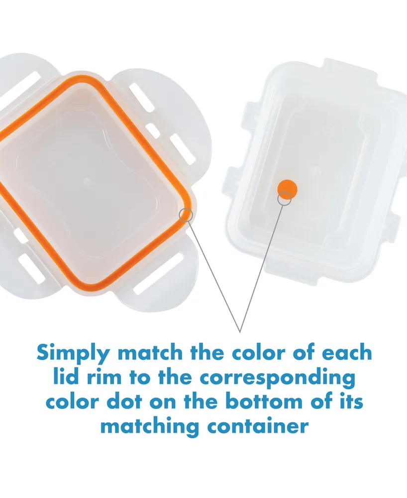 Lock n Lock Easy Essentials 24-Pc. Color Mates Storage Container Set