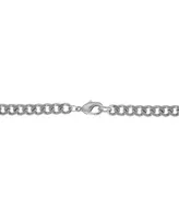 And Now This Curb Chain Necklace, Gold Plate and Silver Plate 24" - Silver