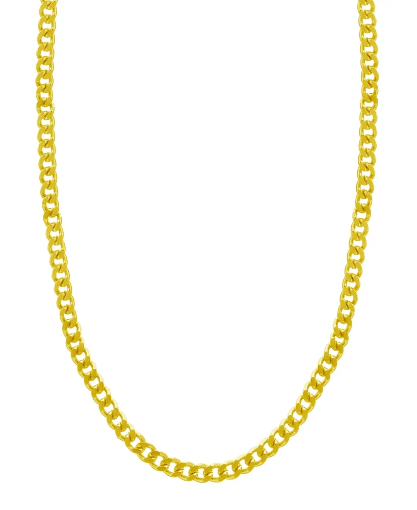 and Now This Curb Chain Necklace, Gold Plate Silver 18" 