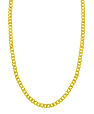 and Now This Curb Chain Necklace, Gold Plate Silver 18" 