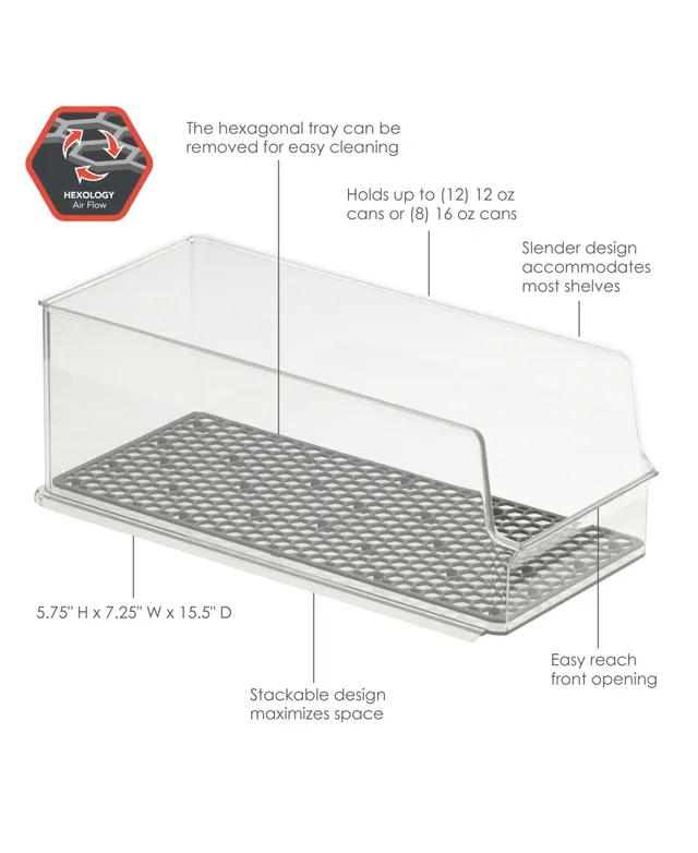 Spectrum Hexa In-Fridge Large Organizer Bin for Refrigerator Storage