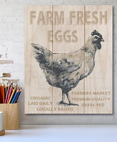 Courtside Market Fresh Farm Eggs I 10.5x14 Board Art