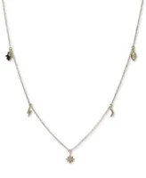 Anzie Diamond Accent Multi-Charm Statement Necklace in 14k Gold, 15" + 1" extender