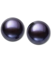 Belle de Mer Cultured Freshwater Button Pearl (8-9mm) Stud Earrings