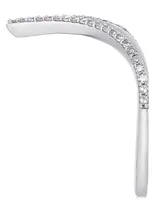 Wrapped Diamond V-Shaped Ring in 10k White Gold (1/6 ct. t.w.), Created for Macy's