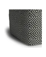 Briella Square Woven Outdoor and Indoor Pouf