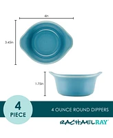 Rachael Ray Ceramics Round Ramekin Dipper Cups, Set of 4