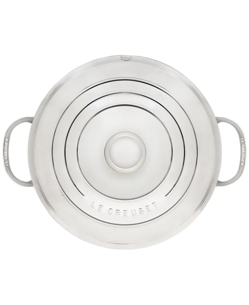 Le Creuset 4.5 Quart Stainless Steel Rondeau with Lid