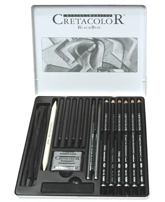 Cretacolor Black Box Drawing Set, 20 Pieces