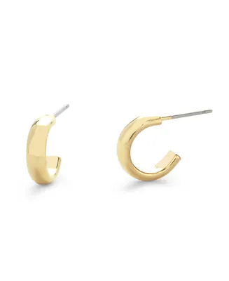 14K Gold Plated Darby Huggies Earrings