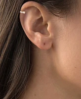 Cubic Zirconia Princess Cut Ear Cuffs