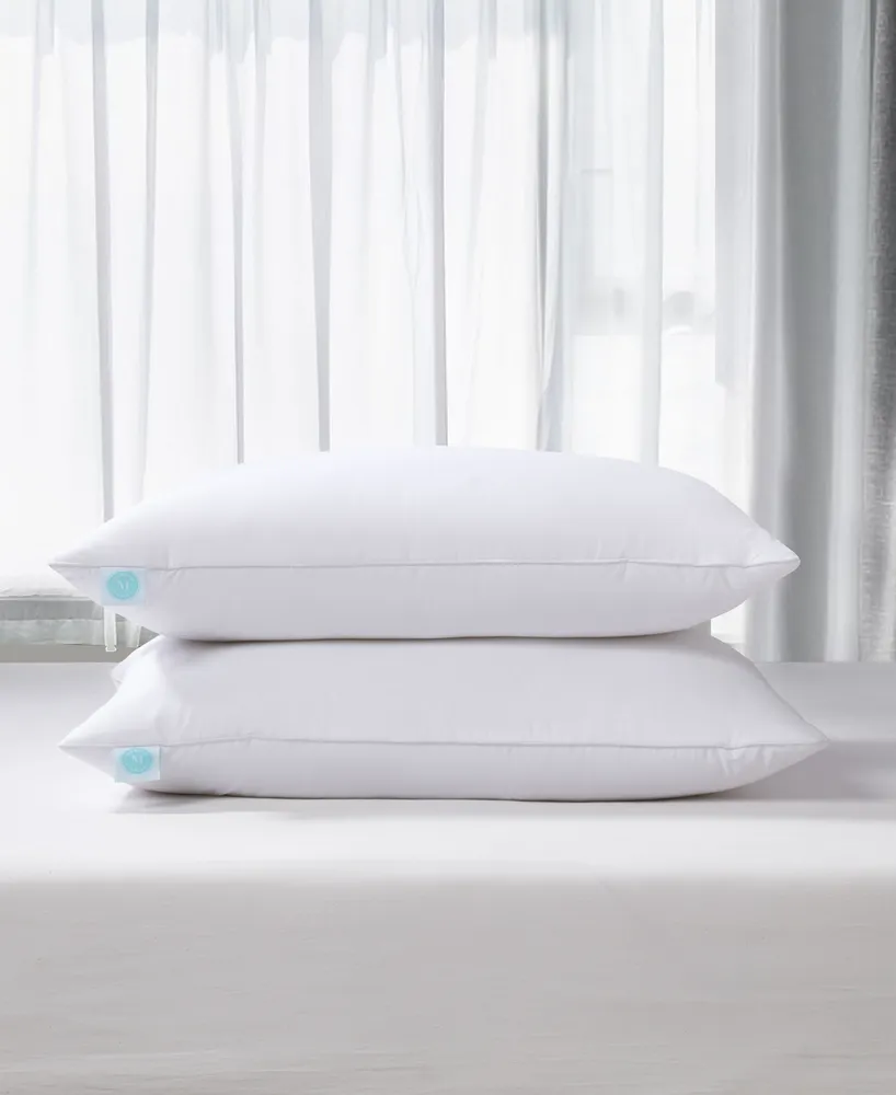 Martha Stewart White Feather & Down Medium/Firm Lyocell-Around 2-Pack Pillow